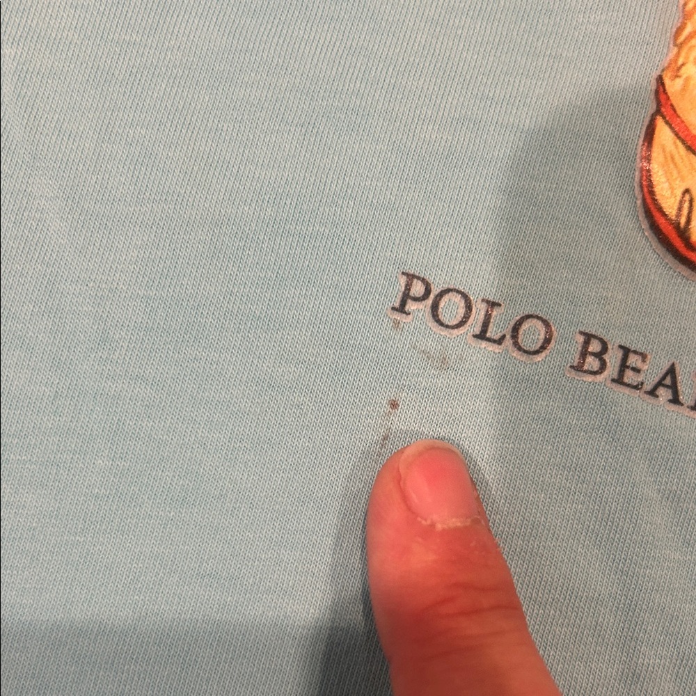 Ralph Lauren Kids Light Blue Polo Bear Tee - Picture 2 of 3